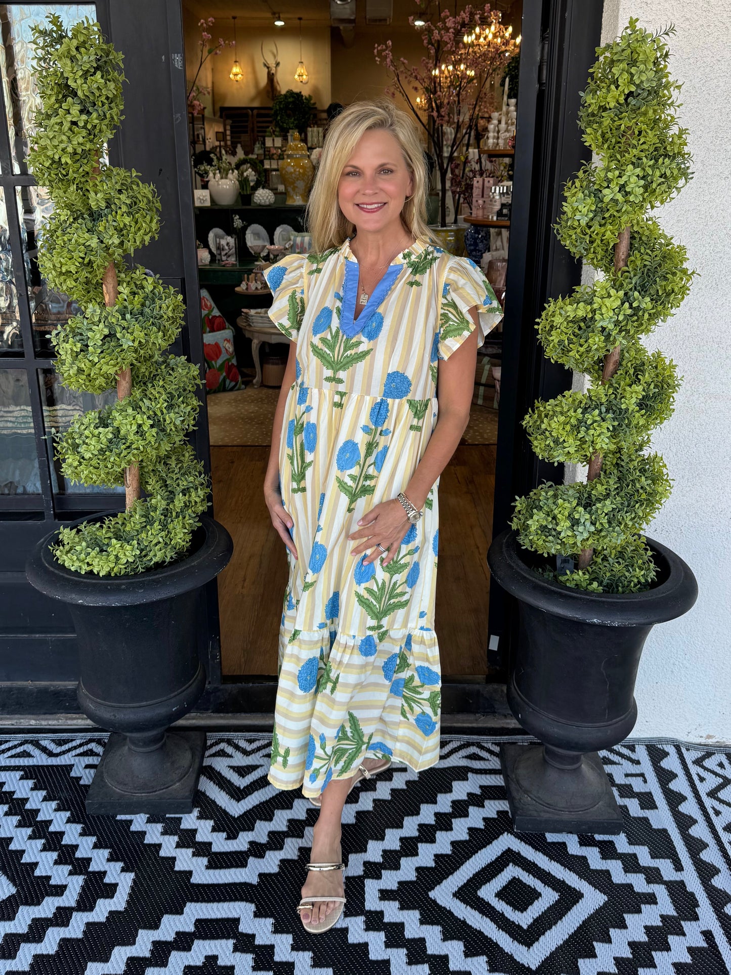 Talia Dress - Blue Mix