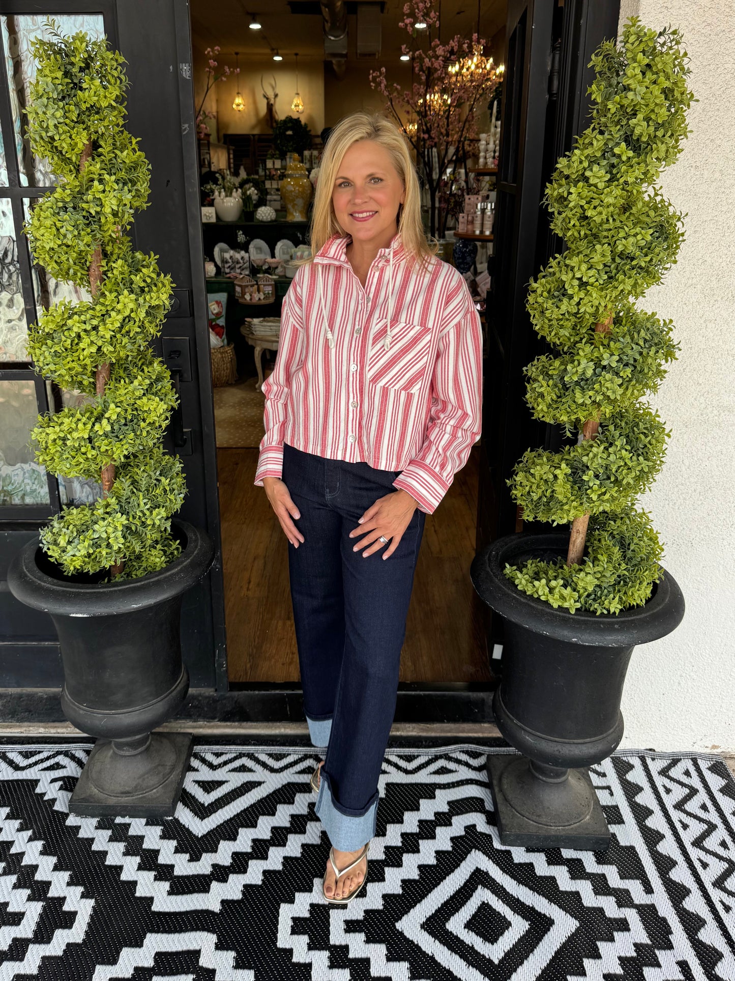 Ivy Jane Stripe Sailor Jacket Top