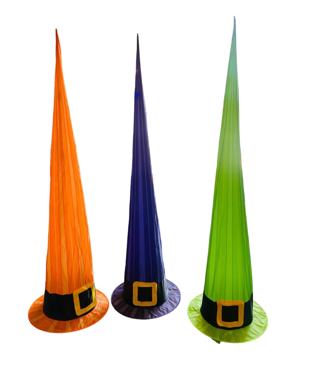 Halloween Witch Hat Fabric Cone With Color Changing Lights