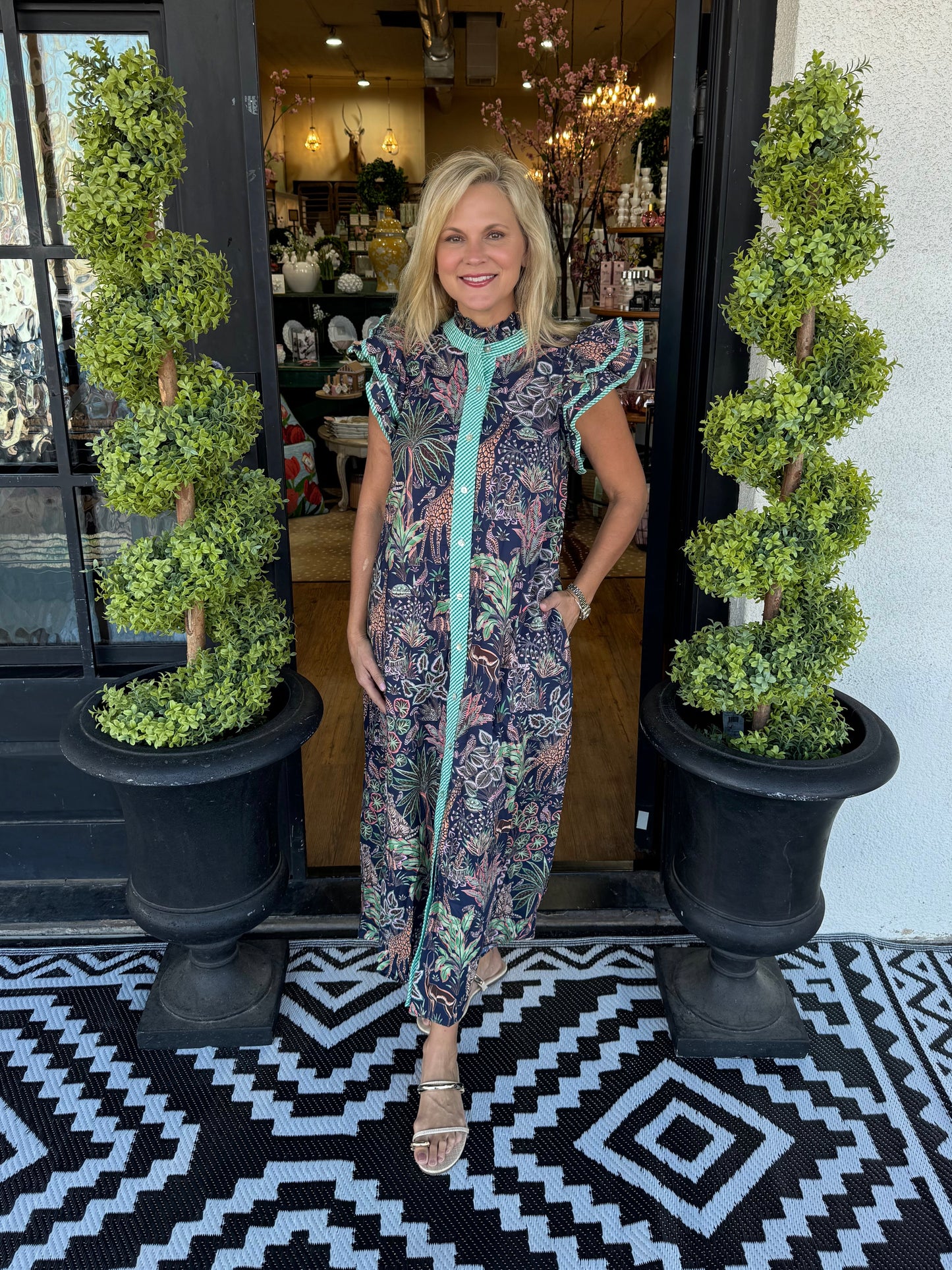 Chloe Dress - Navy