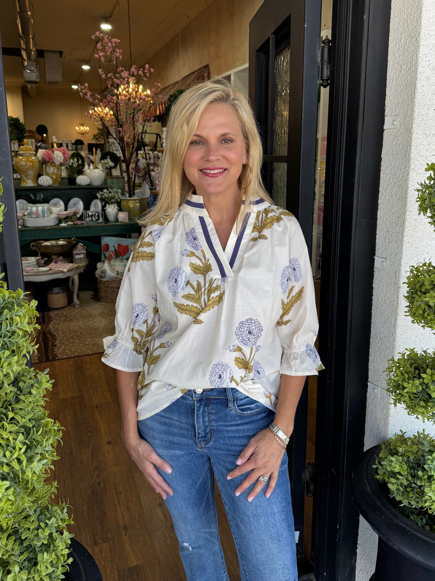 Isabella Top - Cream/Honey