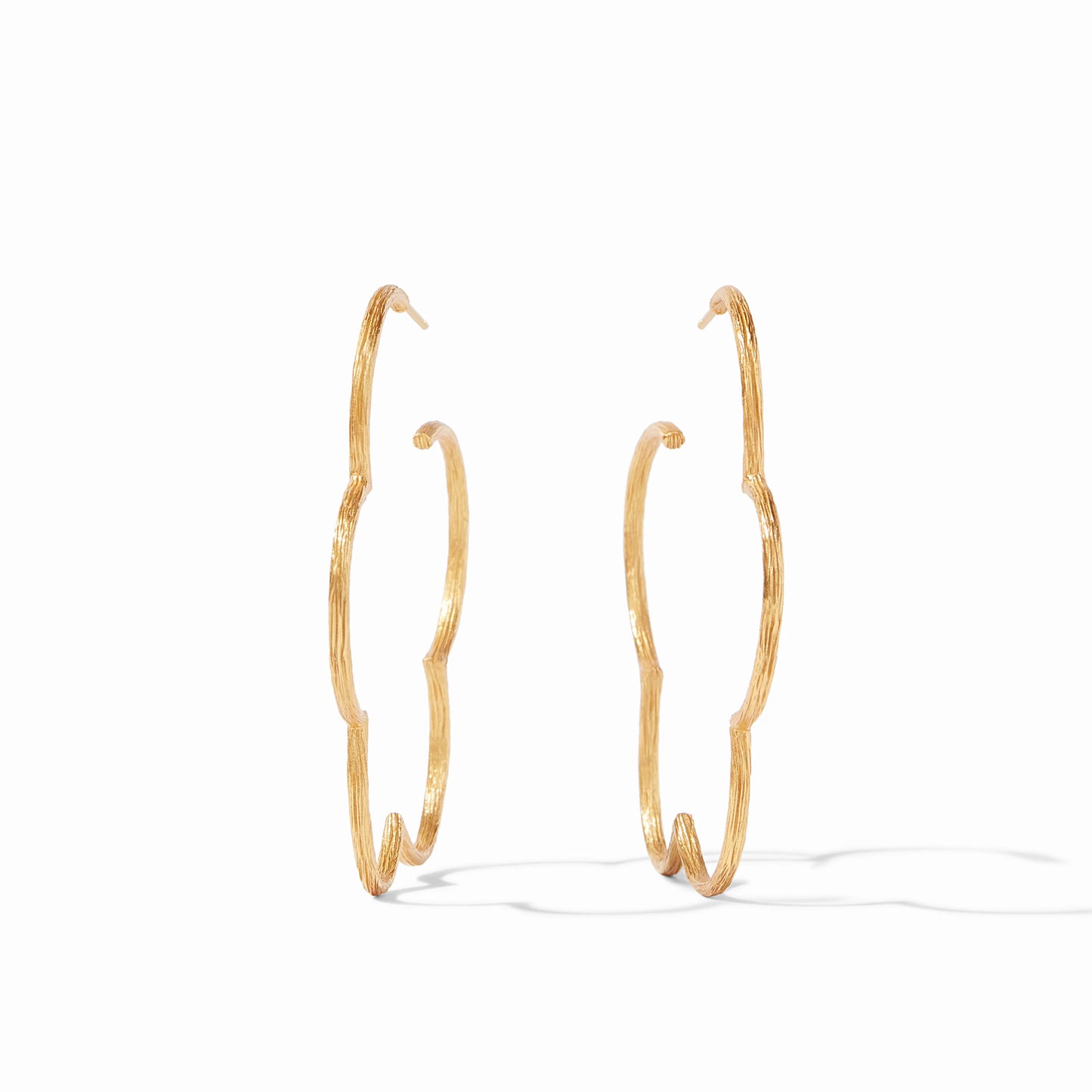 Gardenia Textured Hoop - Gold - L