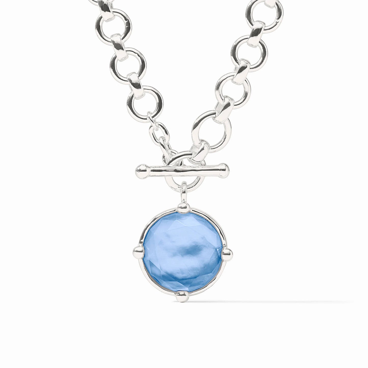 Honeybee Demi Necklace - Iridescent Chalcedony Blue