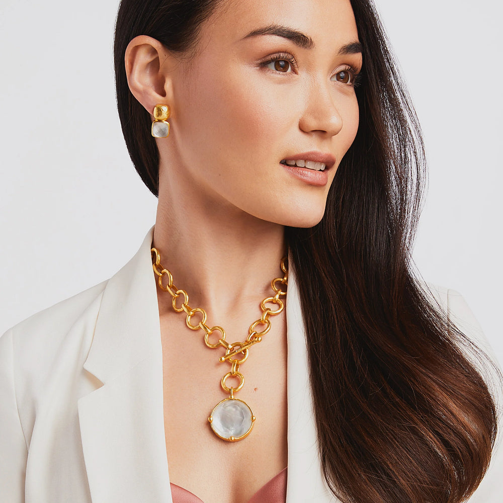 Honeybee Statement Necklace - Iridescent Montana Blue