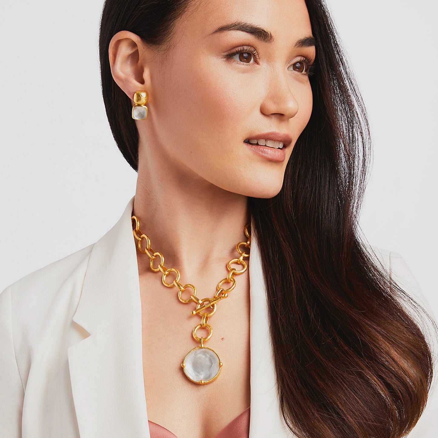 Honeybee Statement Necklace - Iridescent Montana Blue