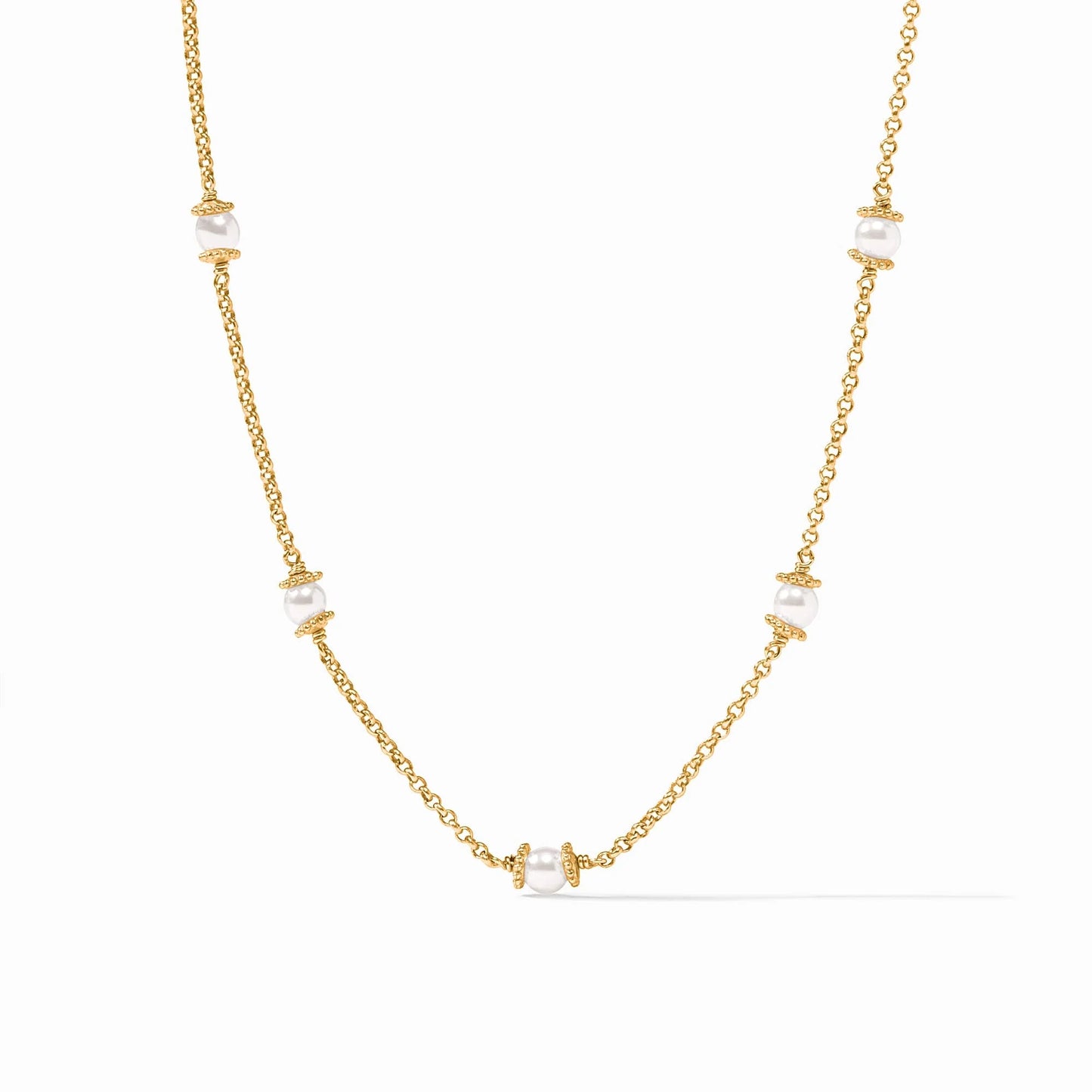 Hydra Delicate Station Necklace Pearl