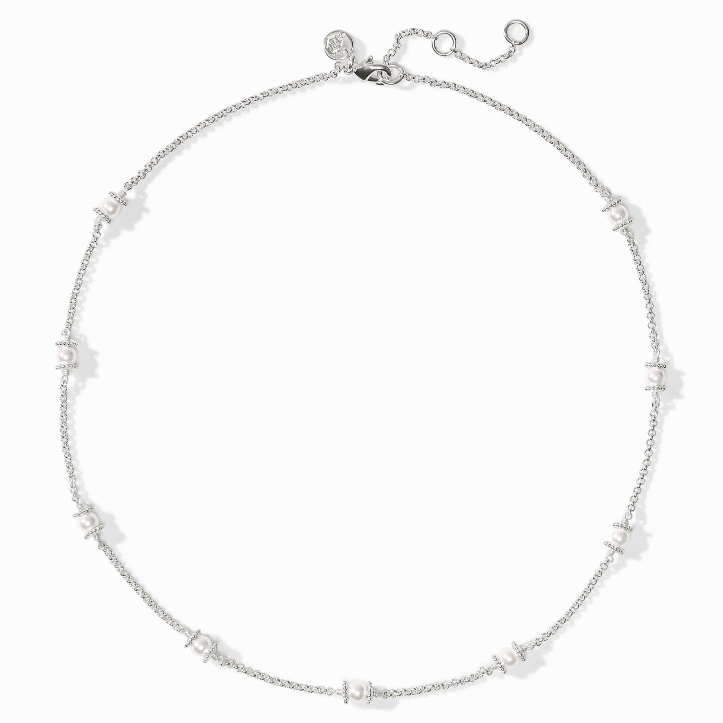 Hydra Delicate Station Necklace - Pearl