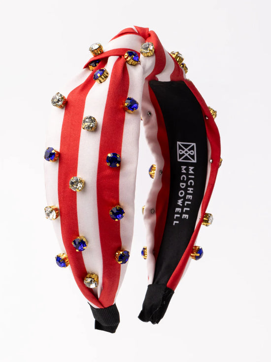 American Stripes Headband Red