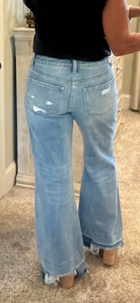 Impressed High-Rise Flare Jeans