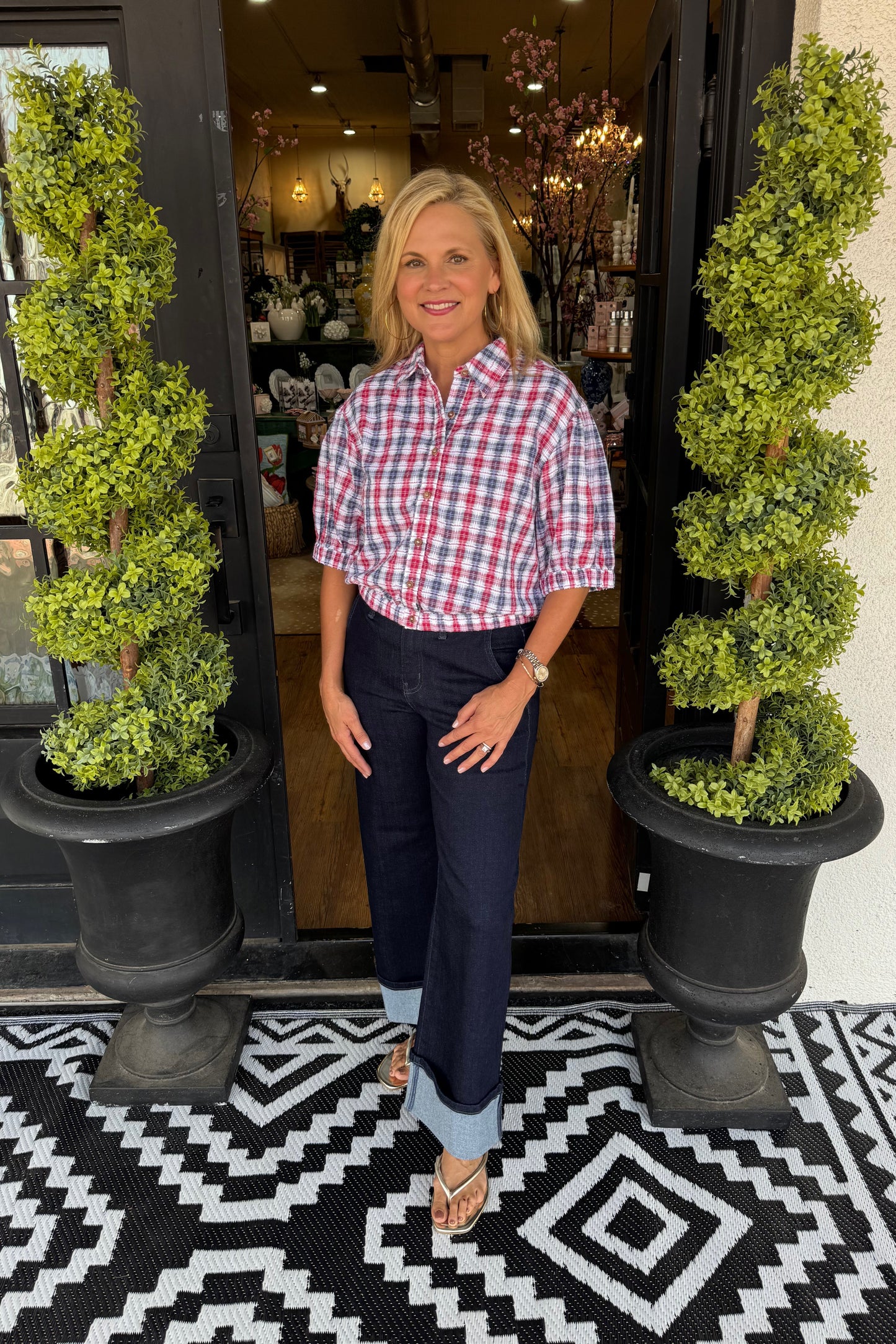 Ivy Jane Plaid Jacket Top