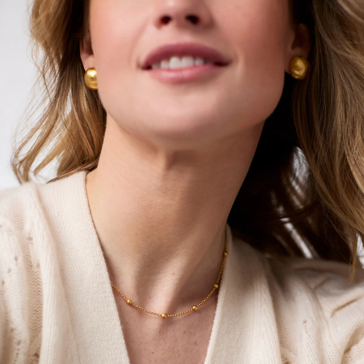 Solara Delicate Station Necklace - 18.5in - Gold
