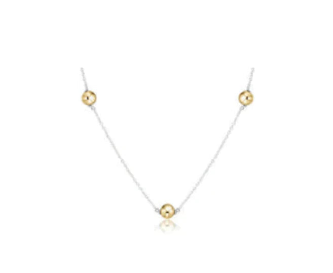 15” Choker Simplicity Chain Sterling Classic 6mm - Gold