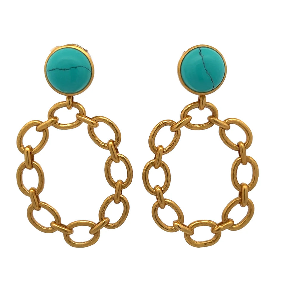 Palermo Statement Earring Turquoise