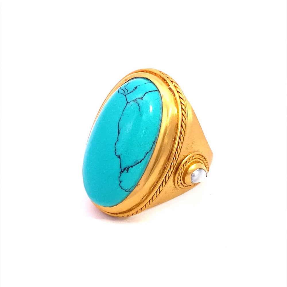 Cannes Statement Ring Turquoise