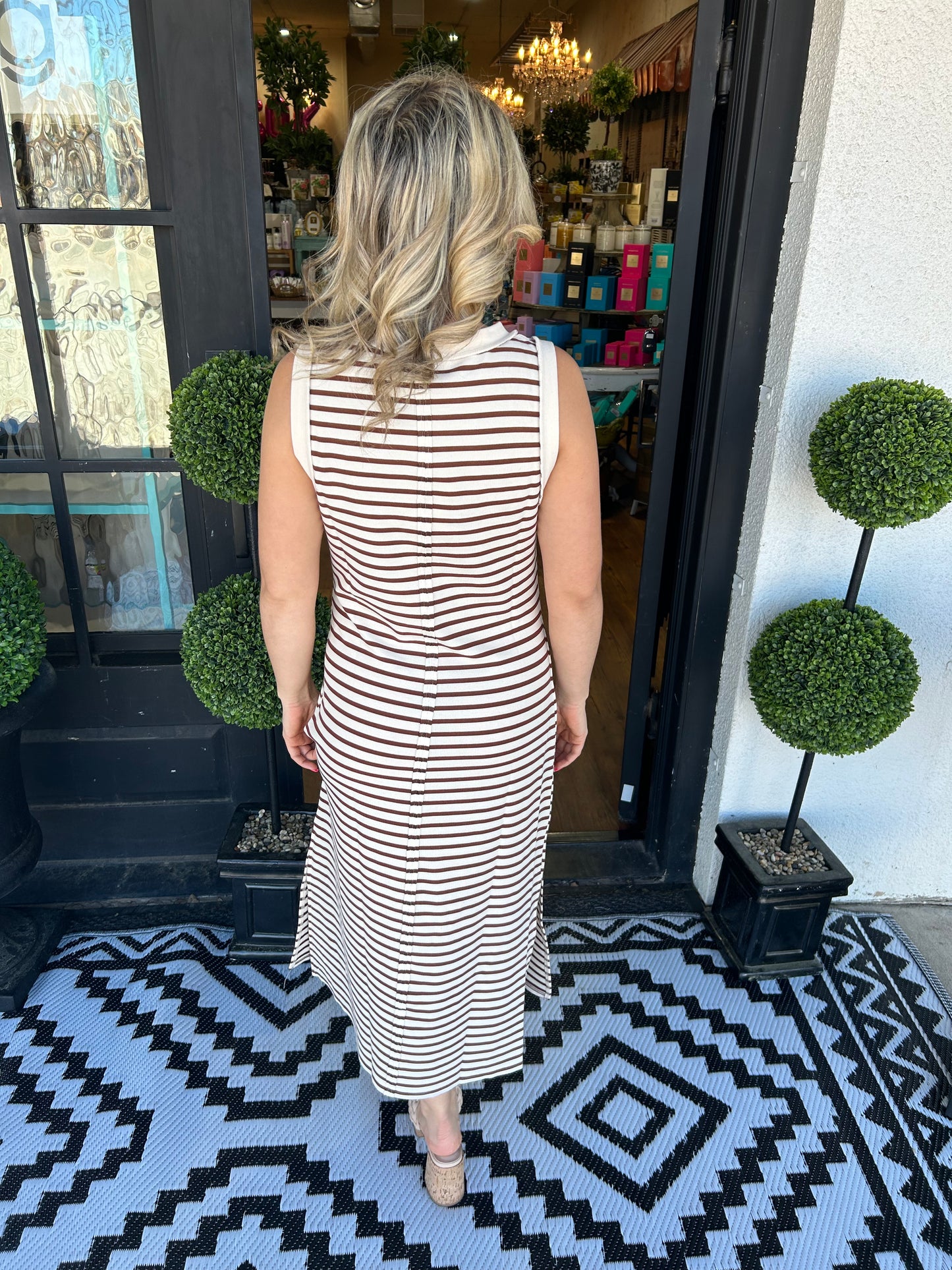 Latte Striped Dress
