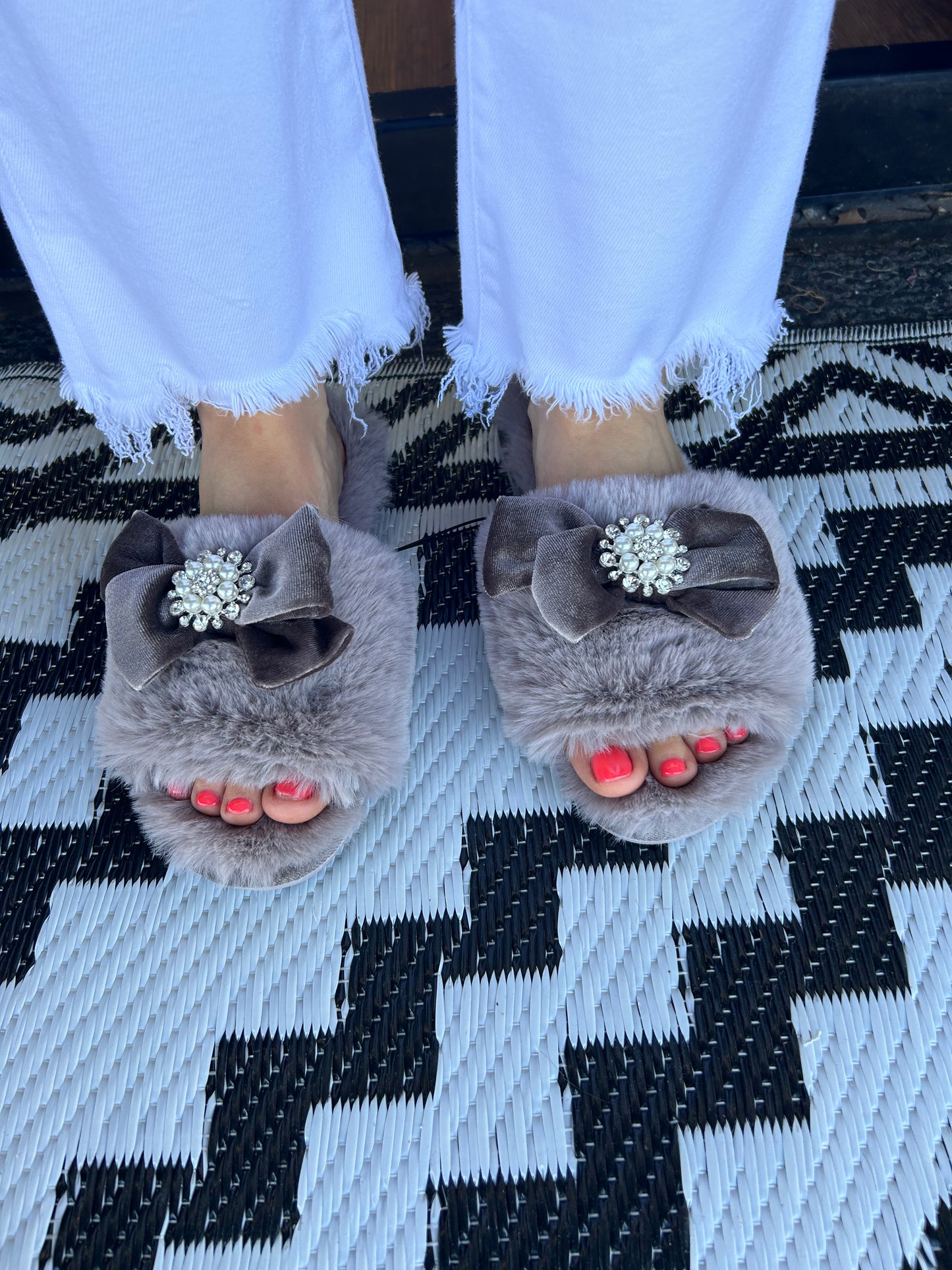 Anya Embellished Slider Slippers