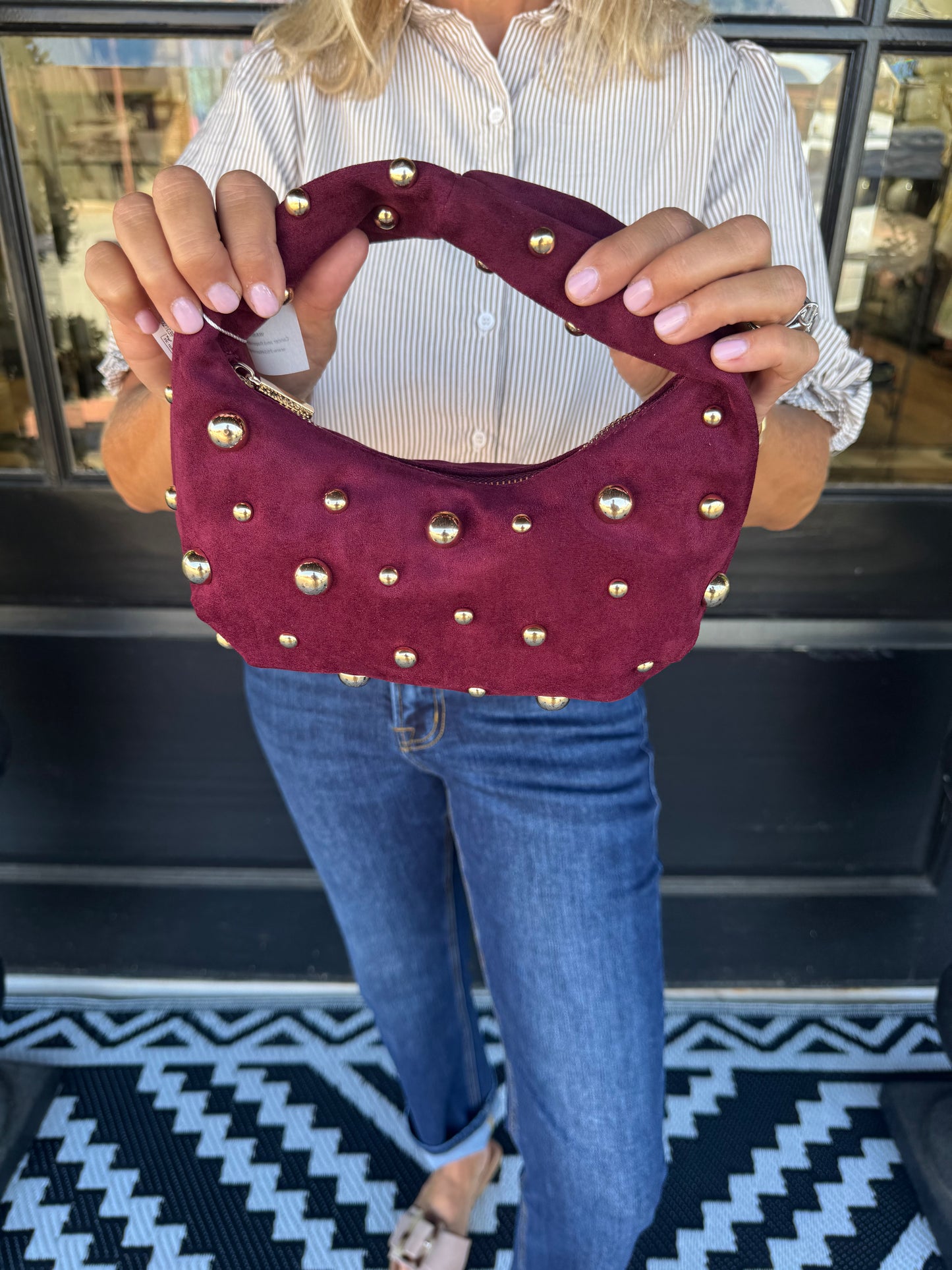Sophia Handle Bag - Wine
