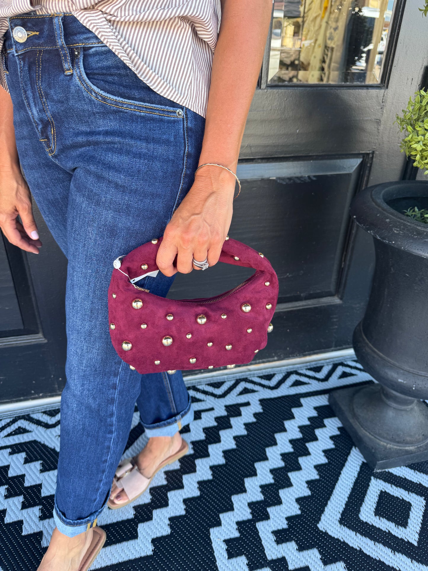Sophia Handle Bag - Wine