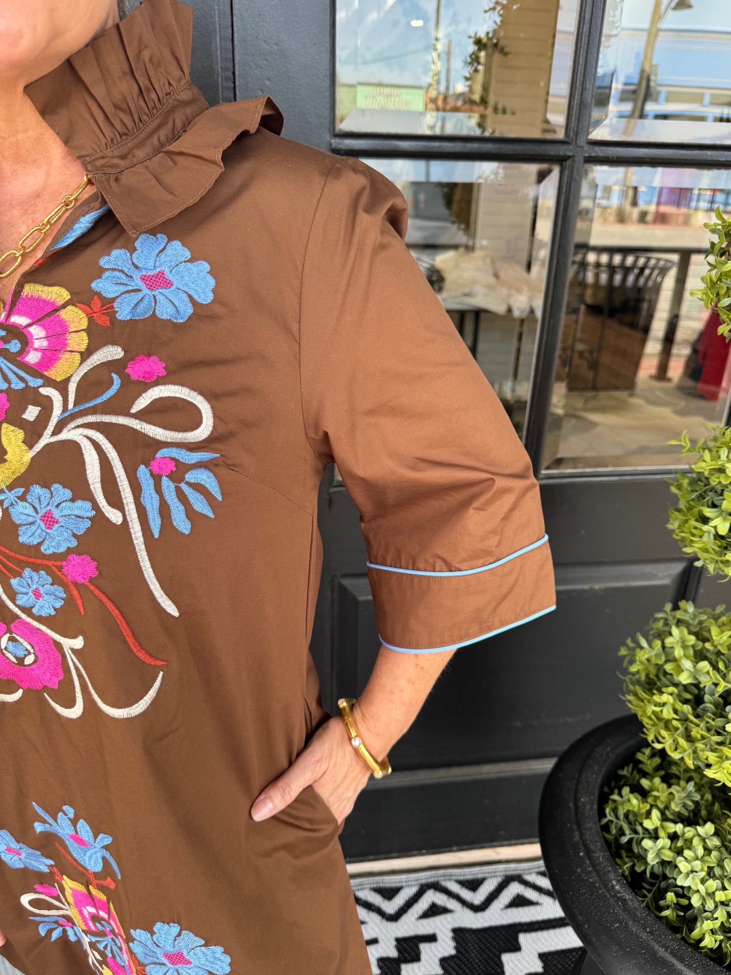 Bessie Dress - Brown