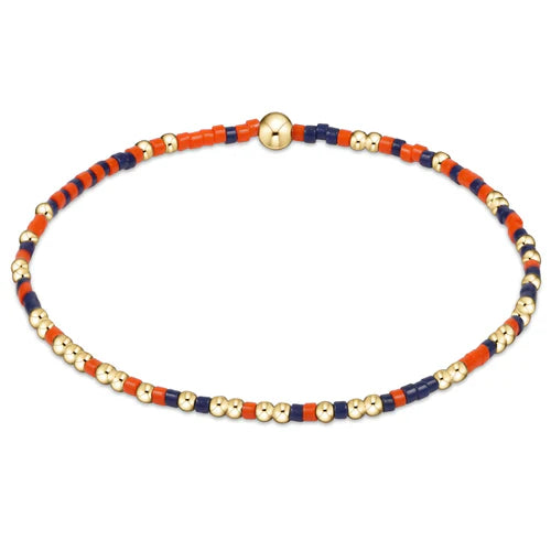 Gameday Hope Unwritten Bracelet - Orange/ Matte Navy