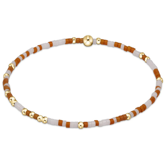 Gameday Hope Unwritten Bracelet - Burnt Orange/ White