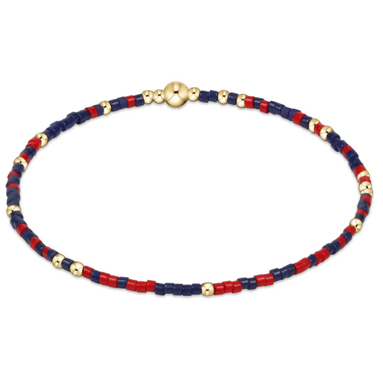 Gameday Hope Unwritten Bracelet - Matte Navy/ Bright Red