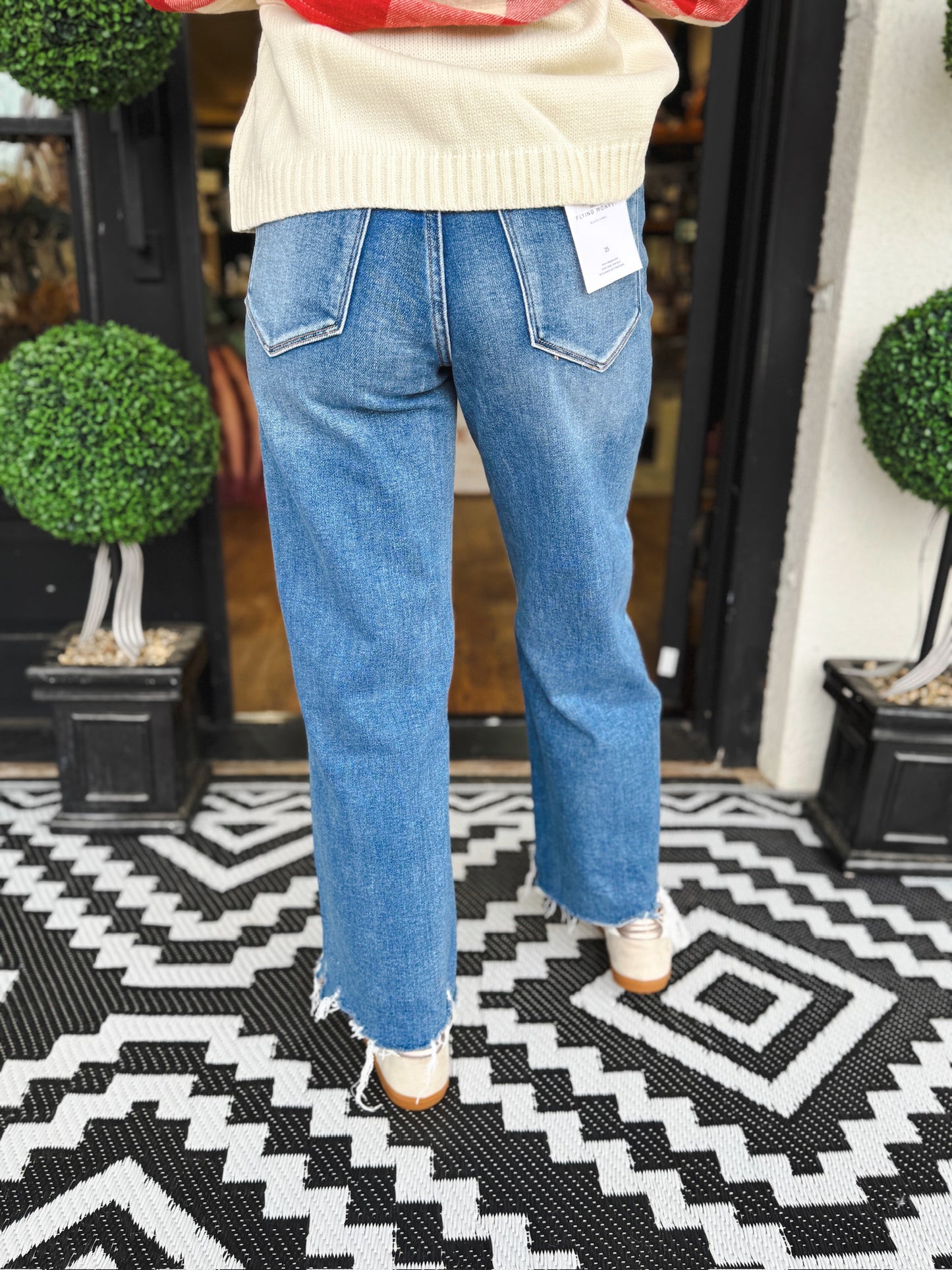 High Rise Crop Wide Leg Jeans