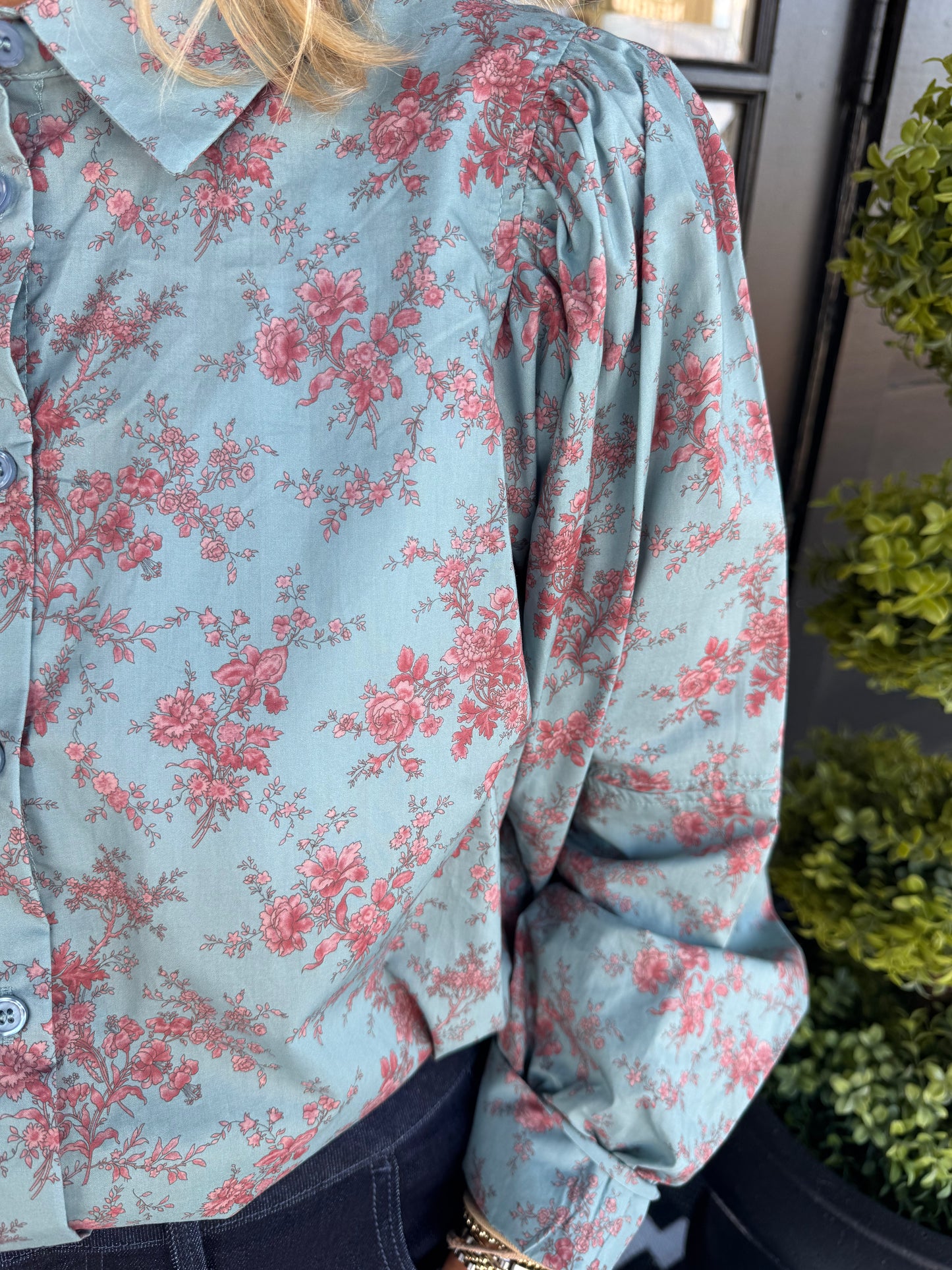 Rosie Top - Dusty Turquoise