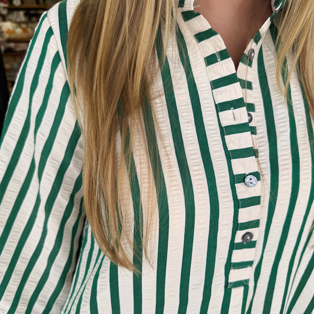 Savanna Striped Dress- Green