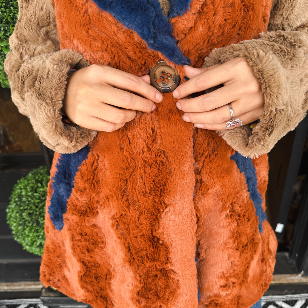 Ivy Jane Patchwork Fur Jacket