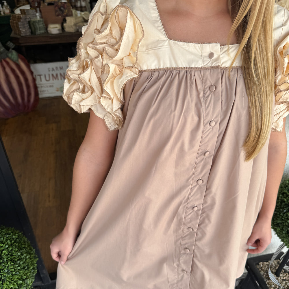 
                  
                    Dallas Ruffled Sleeve Dress
                  
                