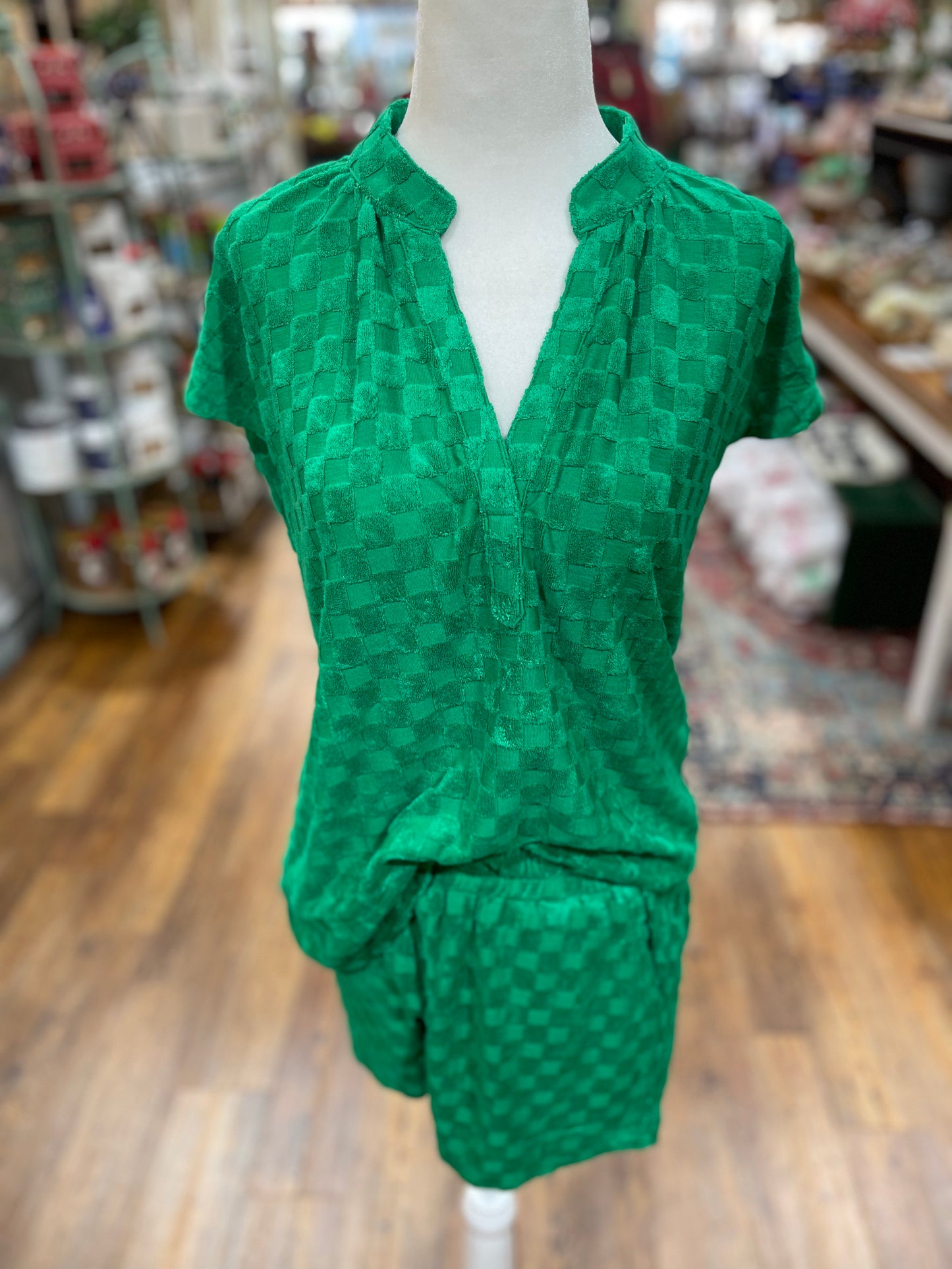 Green Terry Cloth Vacation Short Set ✨RESTOCK✨