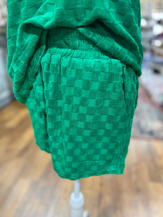 Green Terry Cloth Vacation Short Set ✨RESTOCK✨