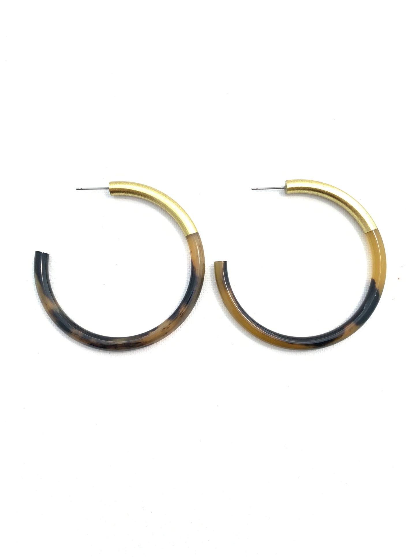 Lg LIZ Hoops in Dark Natural