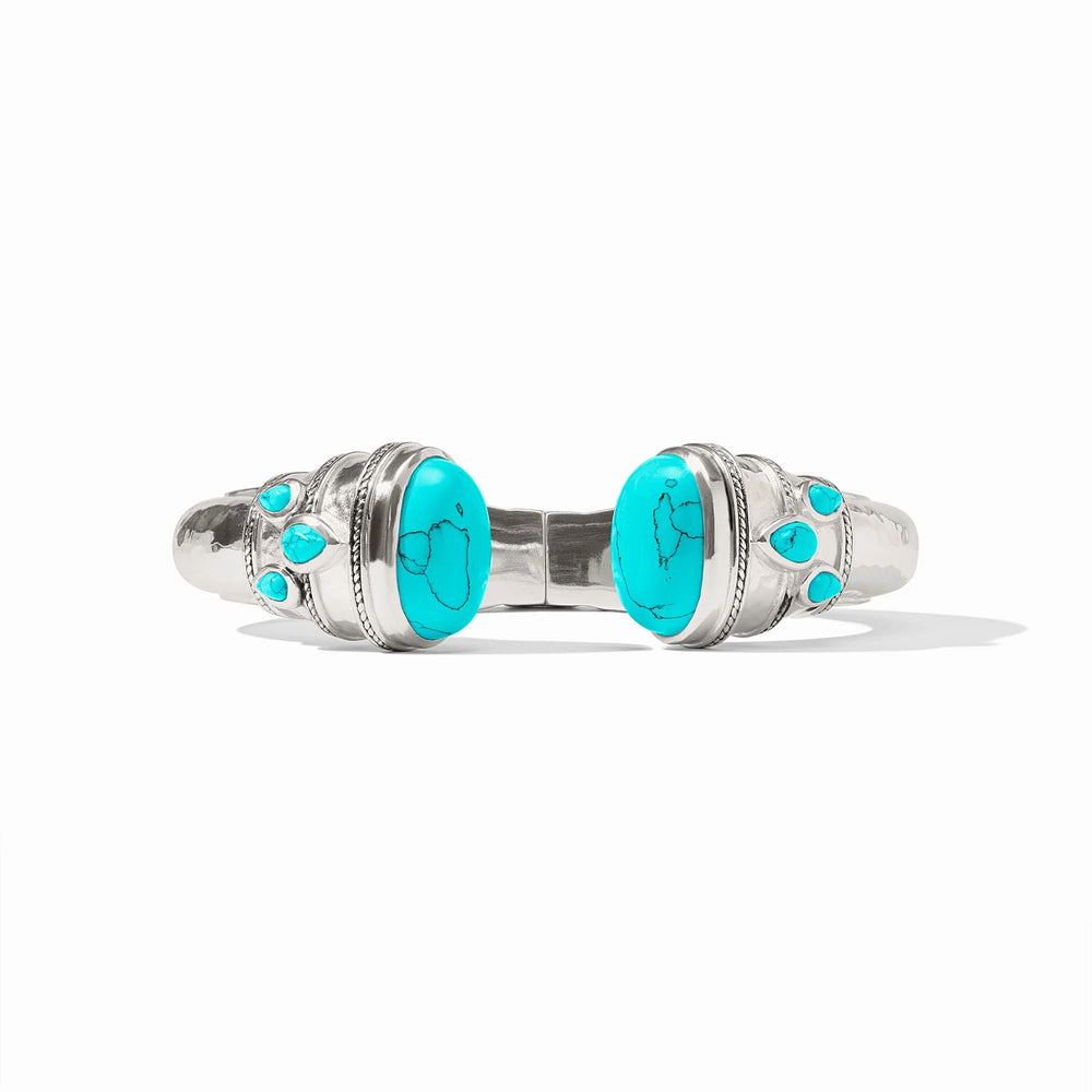 Cannes Cuff - Silver - Turquoise Blue - OS
