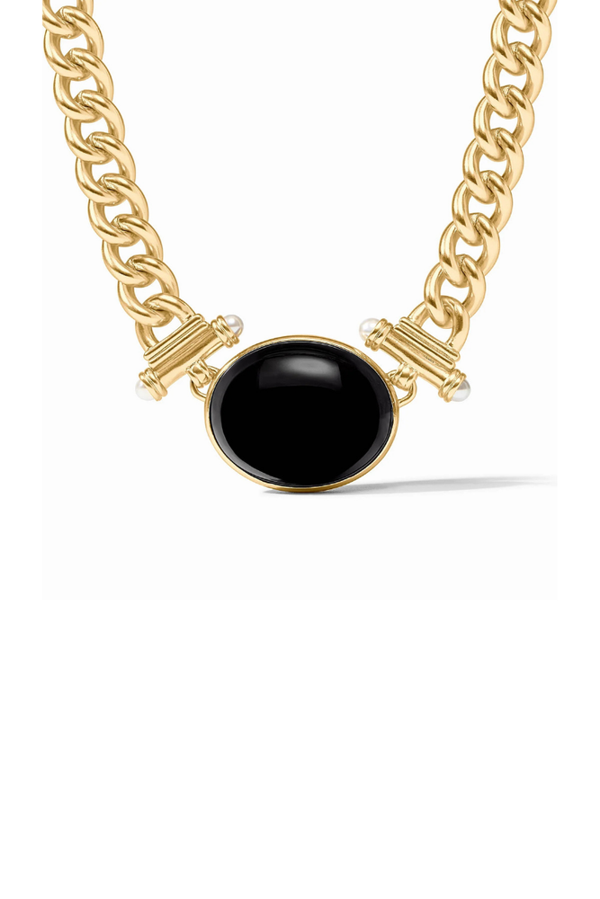 Dolce Statement Necklace - Obsidian Black