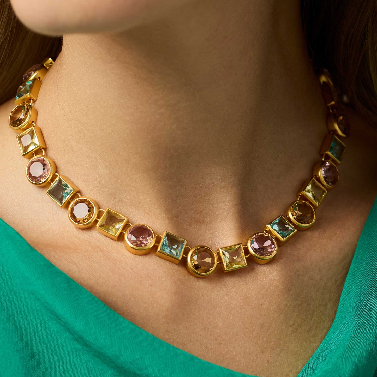 Jolie Tennis Necklace - Rose