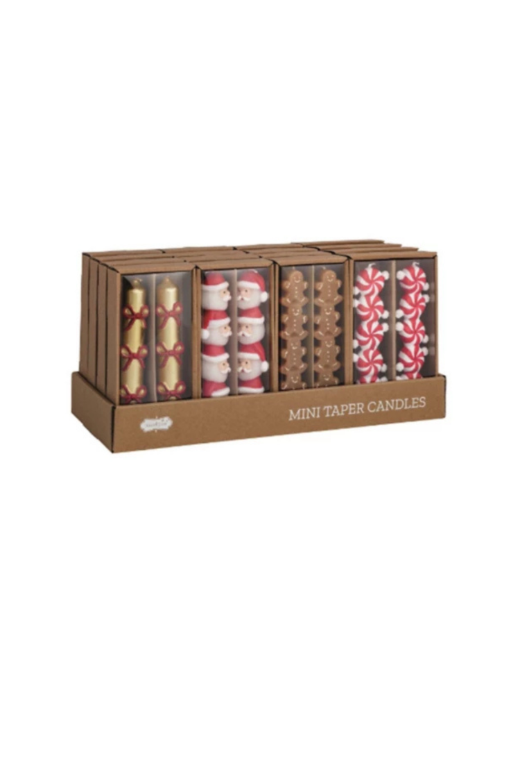 Christmas Mini Taper Candle Set