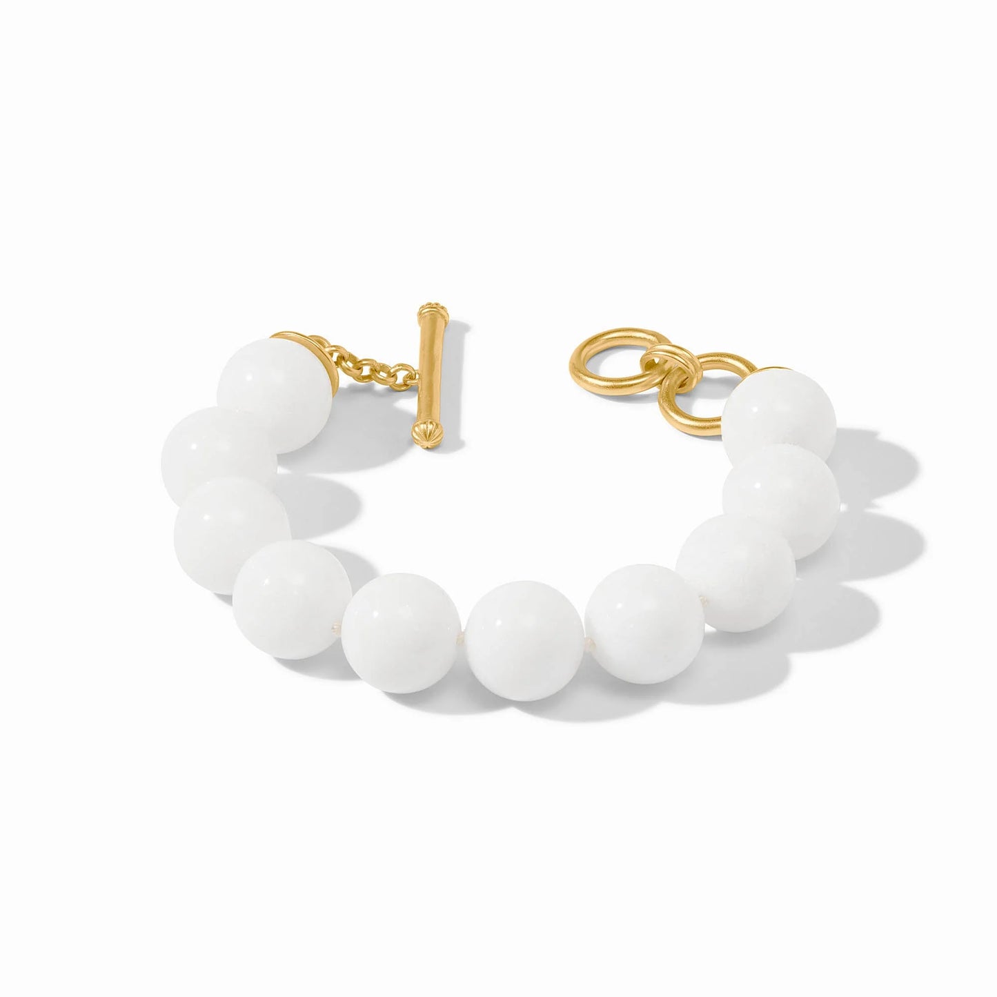 Portofino Beaded Bracelet - White Jade
