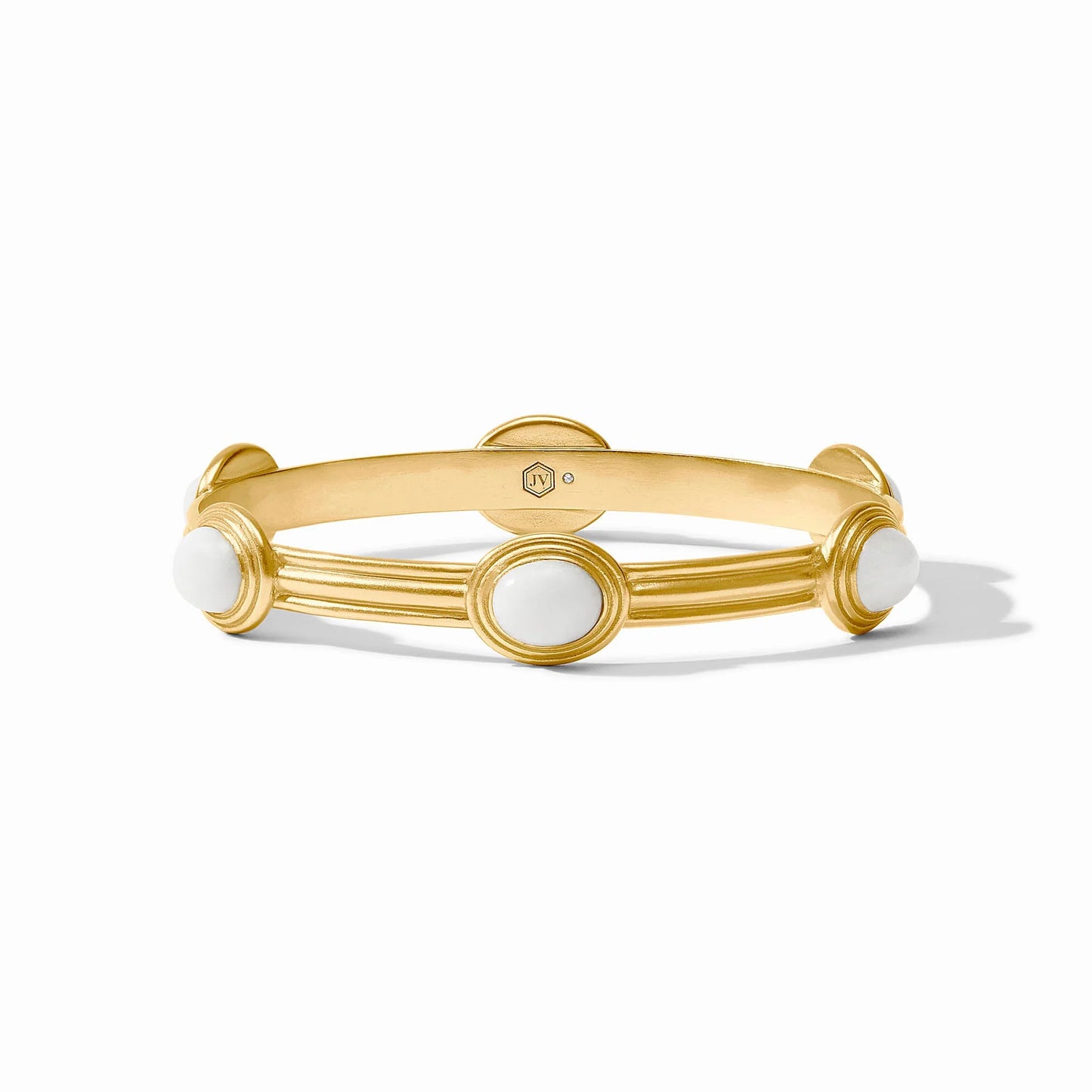 Portofino Stone Bangle - White Jade
