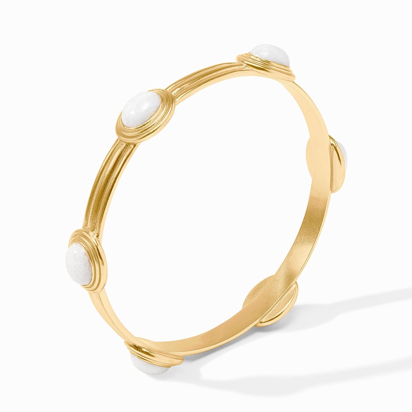 Portofino Stone Bangle - White Jade