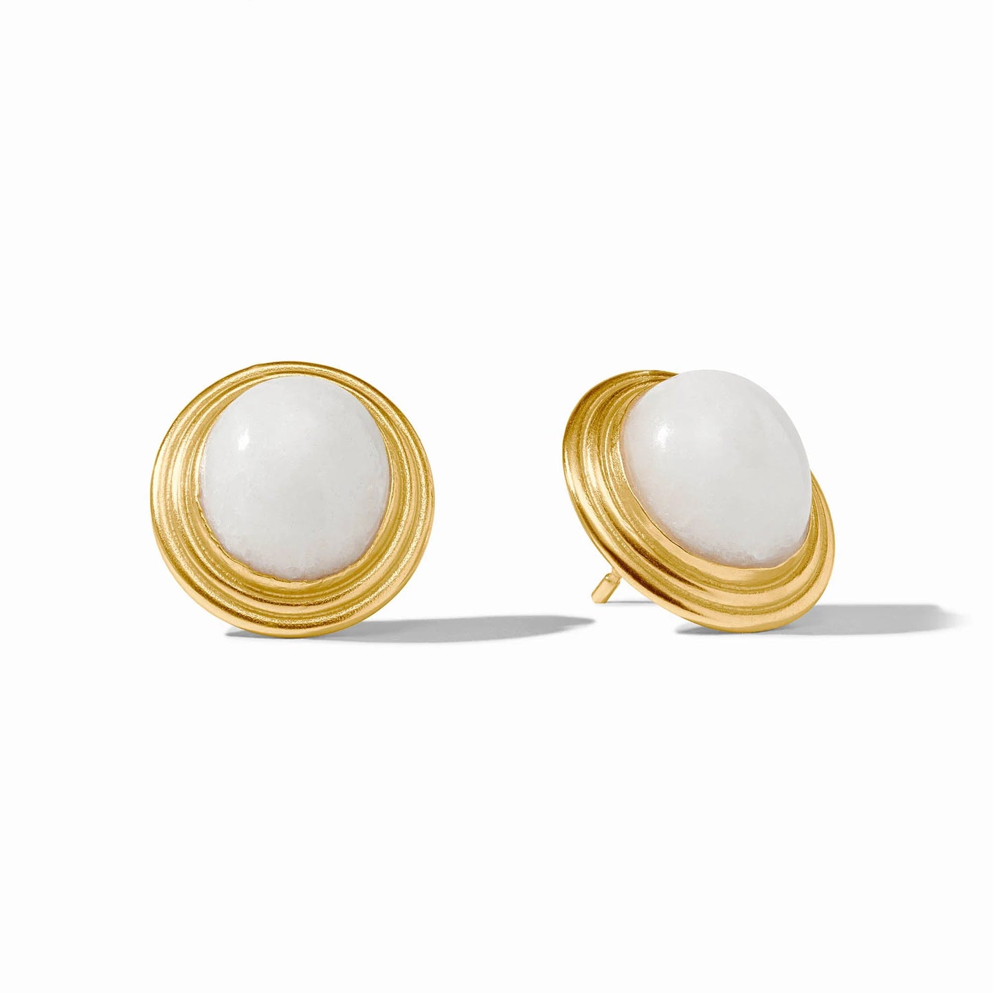 Portofino Stone Stud - White Jade