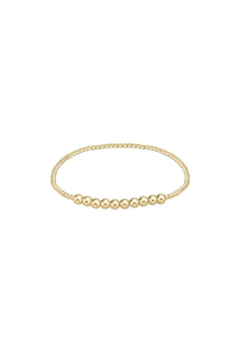 Classic Beaded Bliss Gold Bracelet 4mm