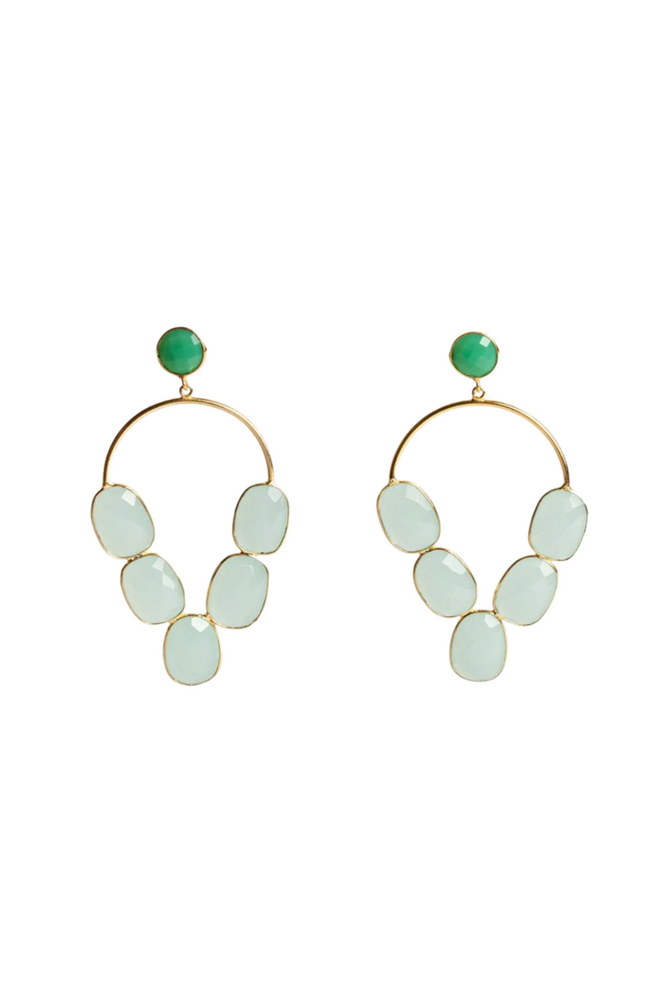 Gem Chandelier Earring - Aquamarine
