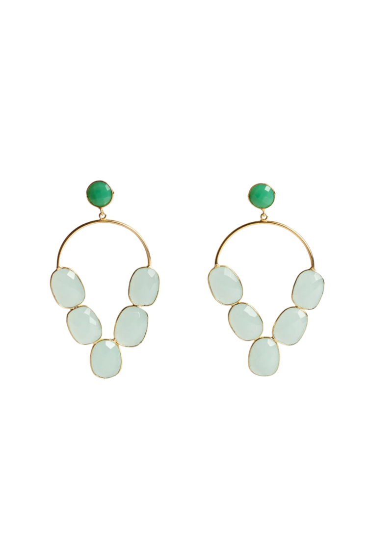 Gem Chandelier Earring - Aquamarine