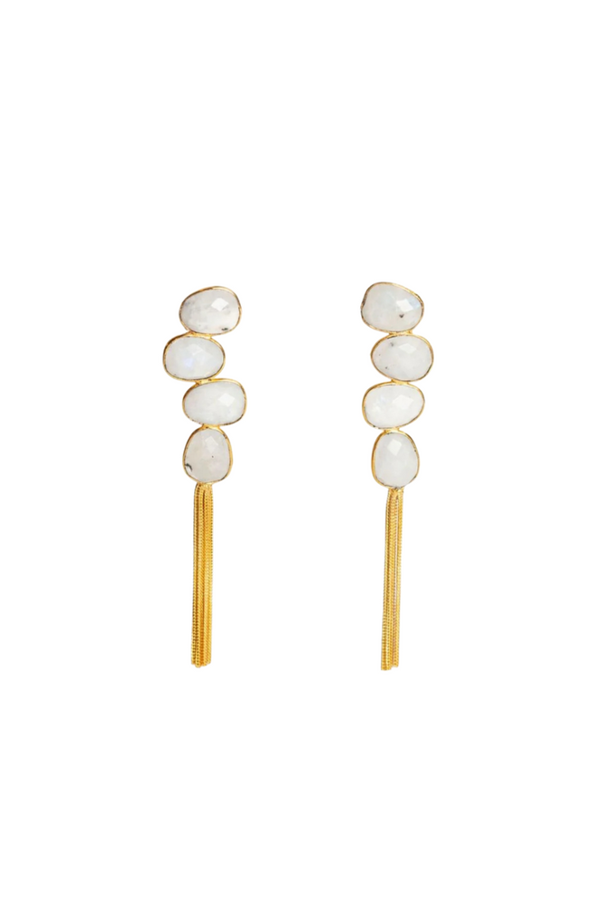 Moonstone Chain Earring