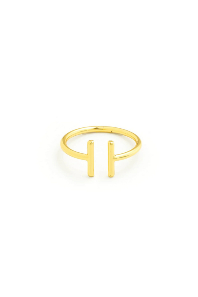 Open Bars Ring - Gold