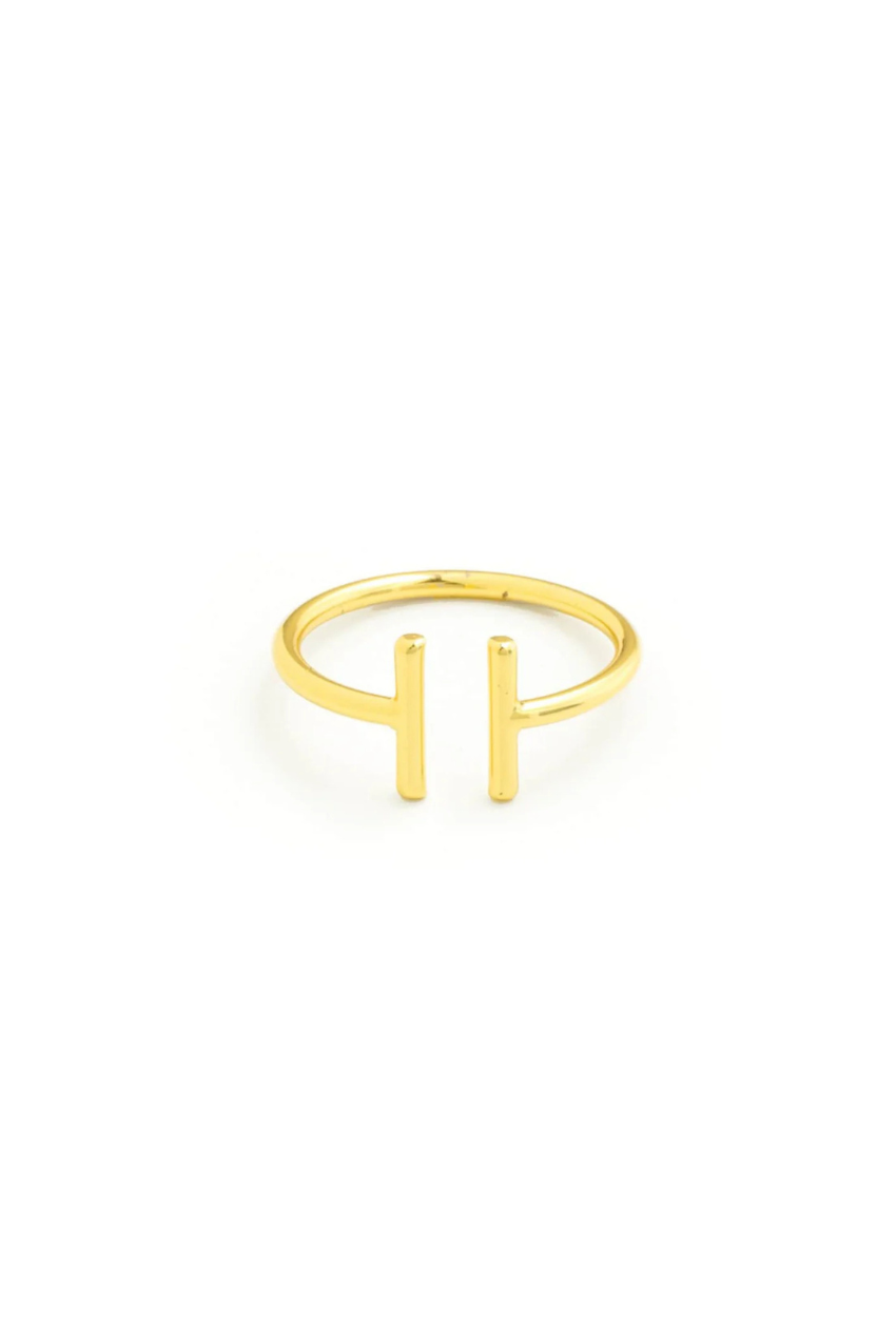 Open Bars Ring - Gold