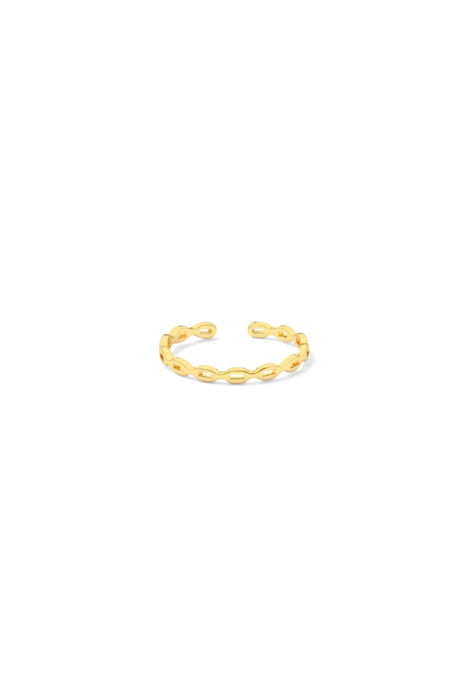 Ultra Delicate Rectangle Cut Out Ring - Gold