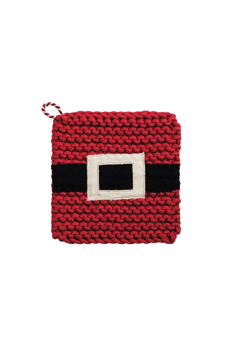 Santa Belt Christmas Potholder